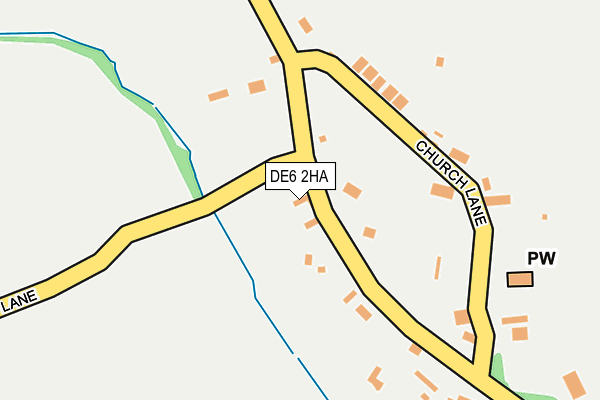 DE6 2HA map - OS OpenMap – Local (Ordnance Survey)
