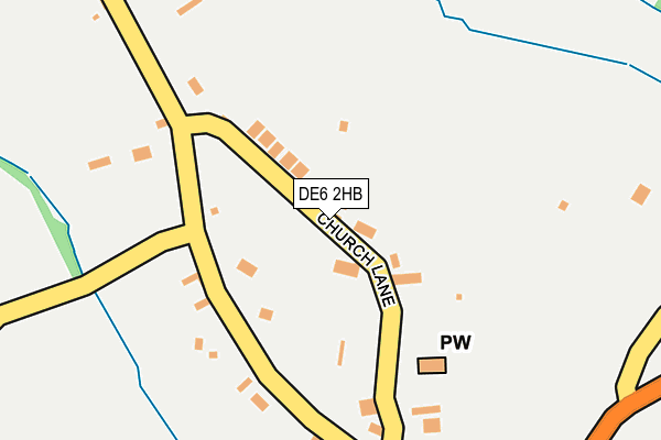 DE6 2HB map - OS OpenMap – Local (Ordnance Survey)