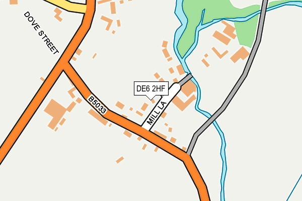 DE6 2HF map - OS OpenMap – Local (Ordnance Survey)