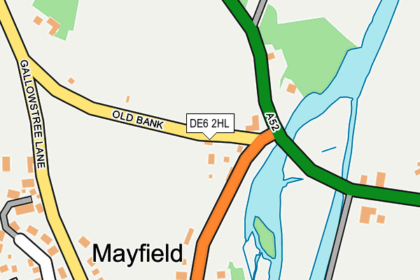 DE6 2HL map - OS OpenMap – Local (Ordnance Survey)