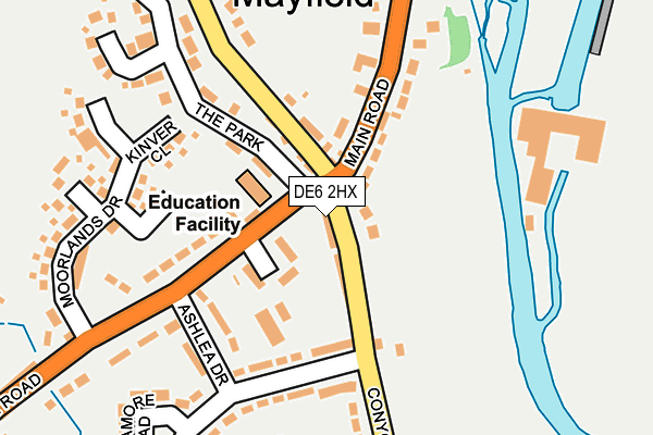 DE6 2HX map - OS OpenMap – Local (Ordnance Survey)