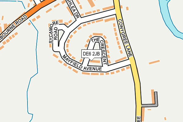 DE6 2JB map - OS OpenMap – Local (Ordnance Survey)