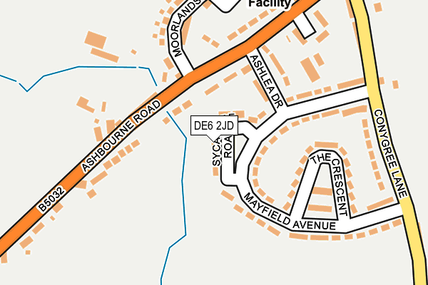 DE6 2JD map - OS OpenMap – Local (Ordnance Survey)