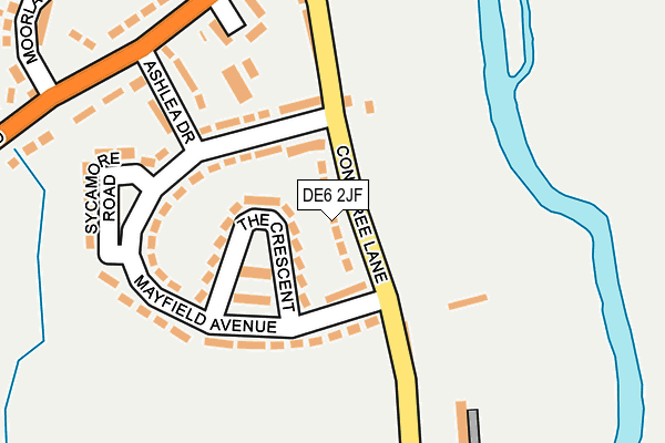 DE6 2JF map - OS OpenMap – Local (Ordnance Survey)