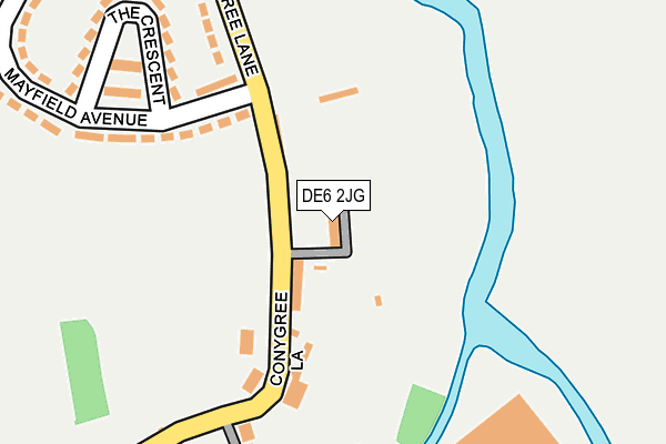DE6 2JG map - OS OpenMap – Local (Ordnance Survey)