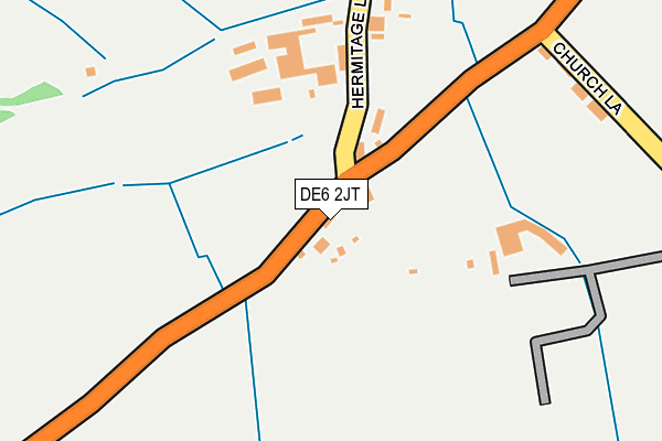 DE6 2JT map - OS OpenMap – Local (Ordnance Survey)