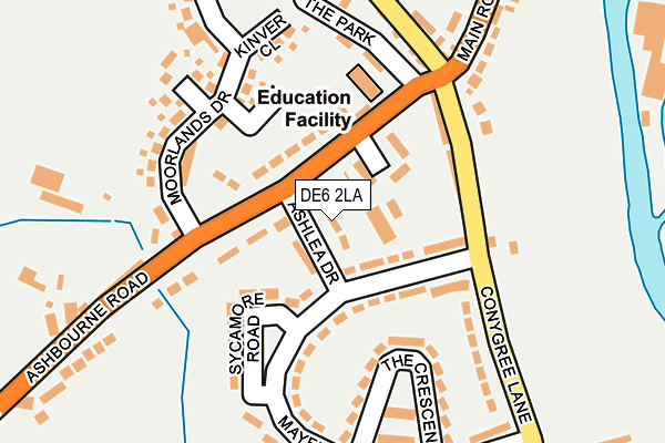 DE6 2LA map - OS OpenMap – Local (Ordnance Survey)