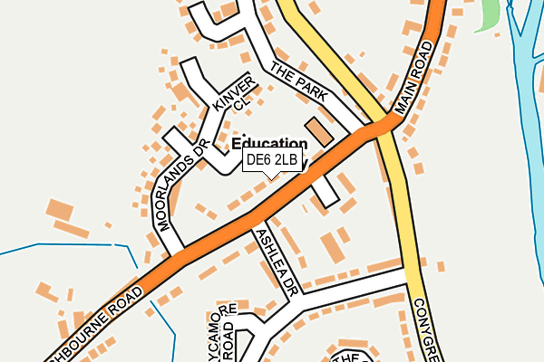 DE6 2LB map - OS OpenMap – Local (Ordnance Survey)