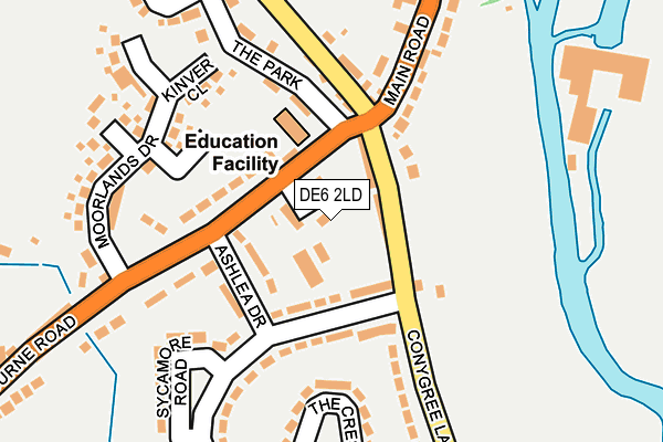 DE6 2LD map - OS OpenMap – Local (Ordnance Survey)