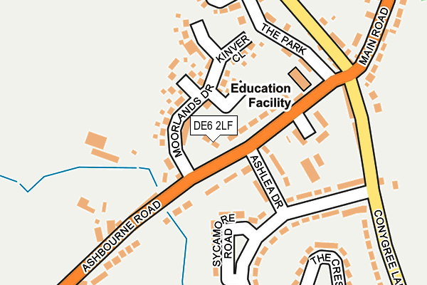 DE6 2LF map - OS OpenMap – Local (Ordnance Survey)