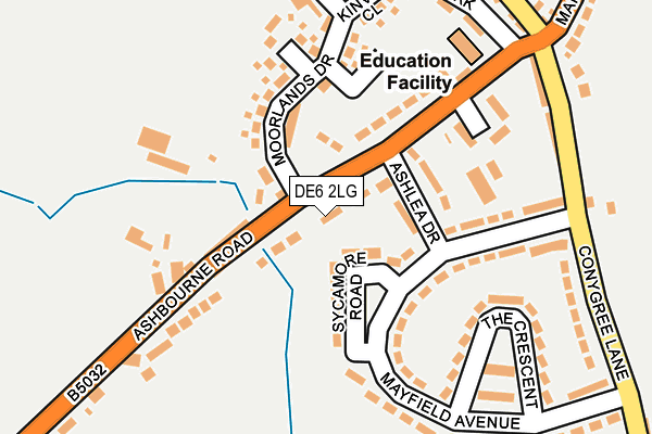 DE6 2LG map - OS OpenMap – Local (Ordnance Survey)