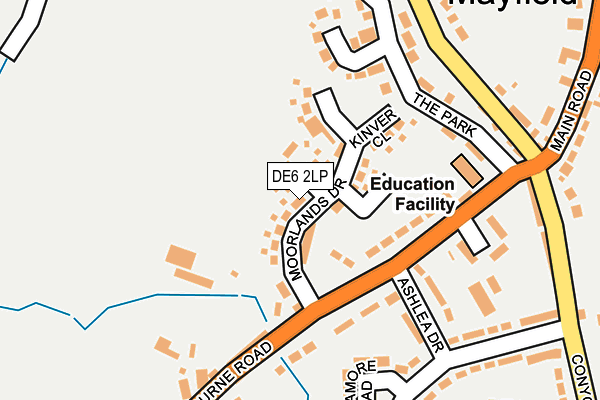 DE6 2LP map - OS OpenMap – Local (Ordnance Survey)