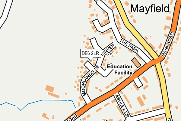 DE6 2LR map - OS OpenMap – Local (Ordnance Survey)