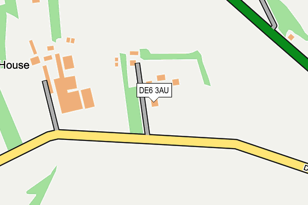 DE6 3AU map - OS OpenMap – Local (Ordnance Survey)