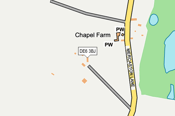 DE6 3BJ map - OS OpenMap – Local (Ordnance Survey)