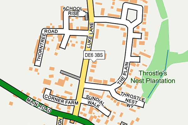 DE6 3BS map - OS OpenMap – Local (Ordnance Survey)