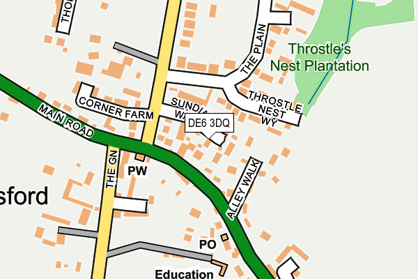 DE6 3DQ map - OS OpenMap – Local (Ordnance Survey)