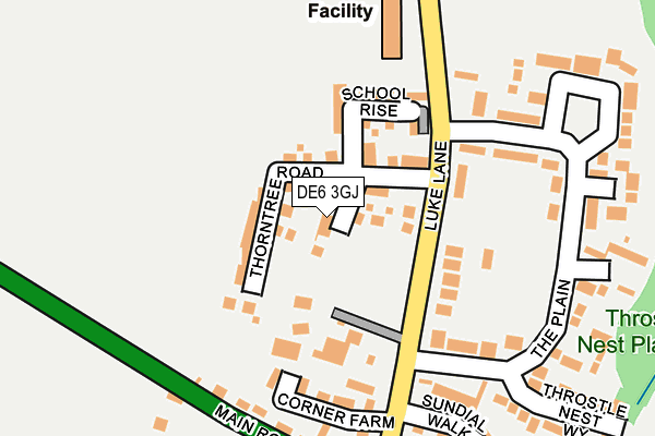 DE6 3GJ map - OS OpenMap – Local (Ordnance Survey)