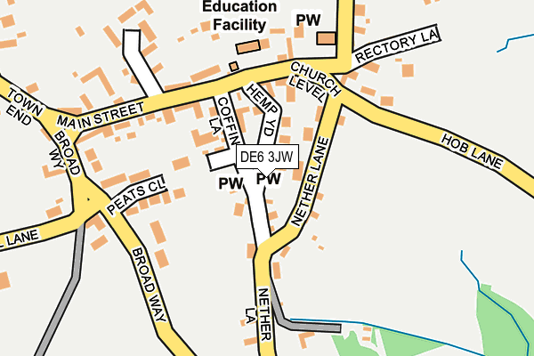 DE6 3JW map - OS OpenMap – Local (Ordnance Survey)