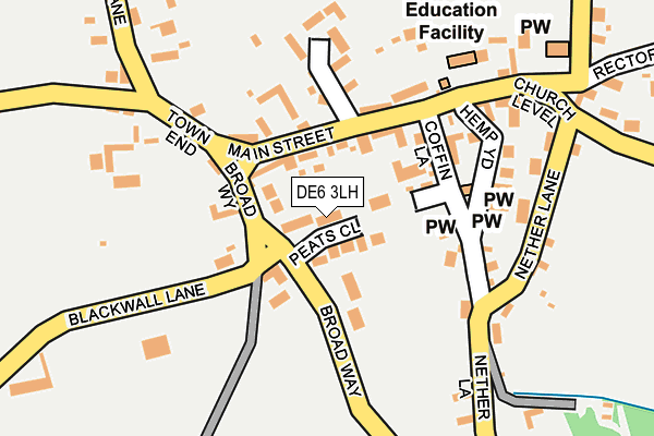 DE6 3LH map - OS OpenMap – Local (Ordnance Survey)