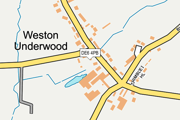 DE6 4PB map - OS OpenMap – Local (Ordnance Survey)