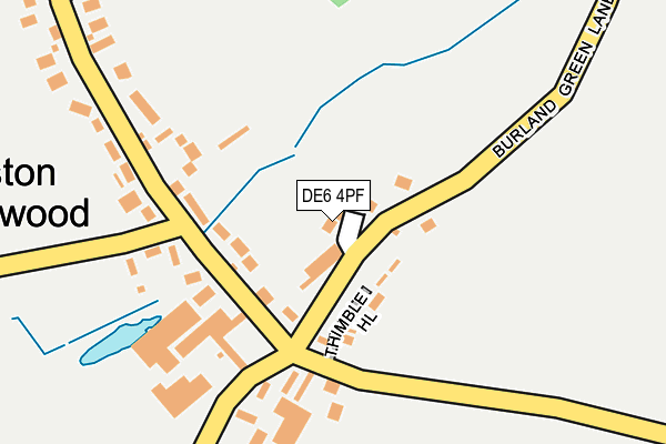 DE6 4PF map - OS OpenMap – Local (Ordnance Survey)