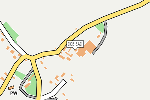 DE6 5AD map - OS OpenMap – Local (Ordnance Survey)