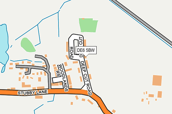 DE6 5BW map - OS OpenMap – Local (Ordnance Survey)