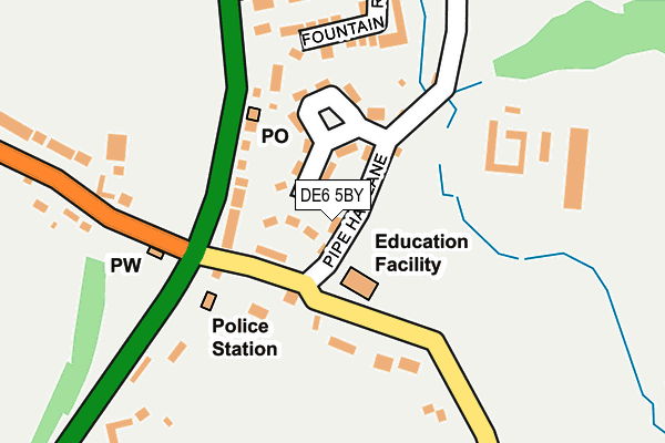 DE6 5BY map - OS OpenMap – Local (Ordnance Survey)