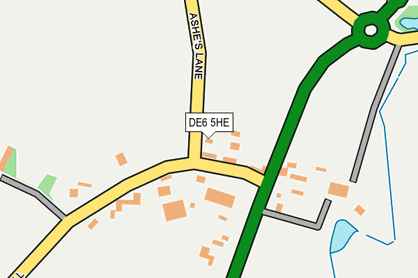 DE6 5HE map - OS OpenMap – Local (Ordnance Survey)