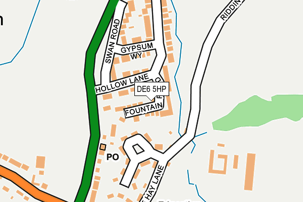 DE6 5HP map - OS OpenMap – Local (Ordnance Survey)