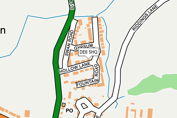 DE6 5HQ map - OS OpenMap – Local (Ordnance Survey)