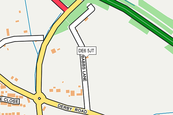 DE6 5JT map - OS OpenMap – Local (Ordnance Survey)