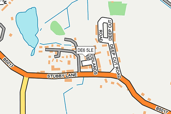 DE6 5LE map - OS OpenMap – Local (Ordnance Survey)