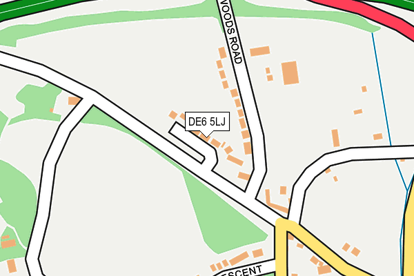DE6 5LJ map - OS OpenMap – Local (Ordnance Survey)