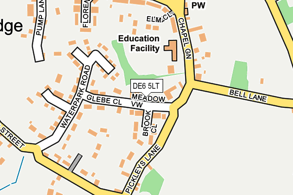 DE6 5LT map - OS OpenMap – Local (Ordnance Survey)