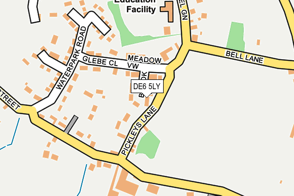 DE6 5LY map - OS OpenMap – Local (Ordnance Survey)