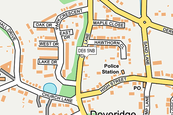 DE6 5NB map - OS OpenMap – Local (Ordnance Survey)