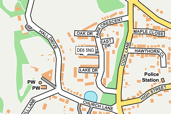 DE6 5NG map - OS OpenMap – Local (Ordnance Survey)