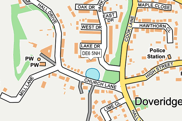 DE6 5NH map - OS OpenMap – Local (Ordnance Survey)