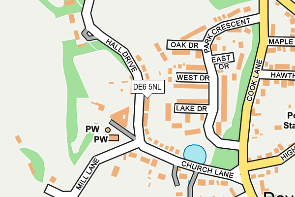DE6 5NL map - OS OpenMap – Local (Ordnance Survey)