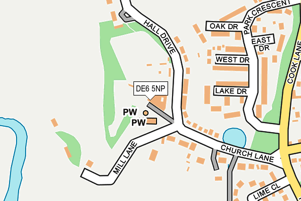 DE6 5NP map - OS OpenMap – Local (Ordnance Survey)