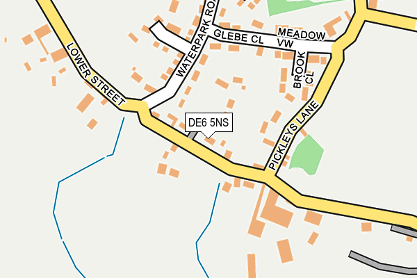 DE6 5NS map - OS OpenMap – Local (Ordnance Survey)