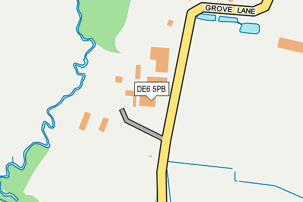 DE6 5PB map - OS OpenMap – Local (Ordnance Survey)