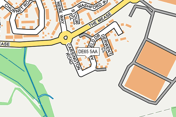DE65 5AA map - OS OpenMap – Local (Ordnance Survey)