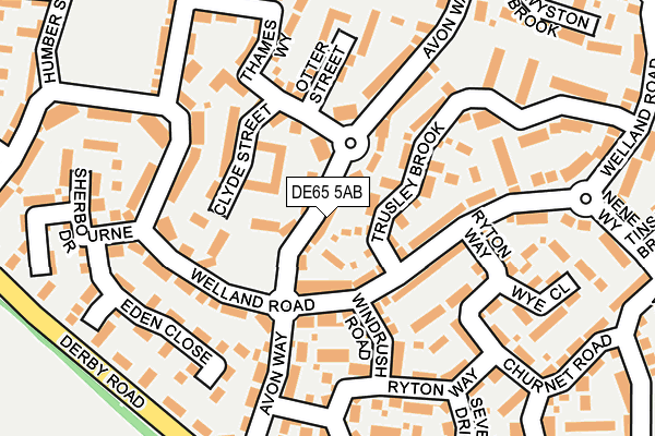 DE65 5AB map - OS OpenMap – Local (Ordnance Survey)