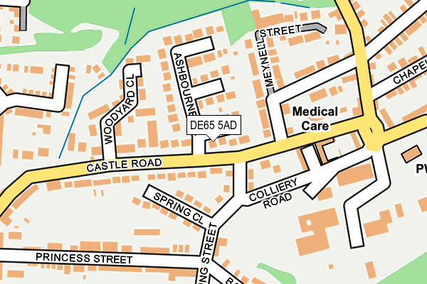 DE65 5AD map - OS OpenMap – Local (Ordnance Survey)