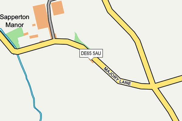 DE65 5AU map - OS OpenMap – Local (Ordnance Survey)