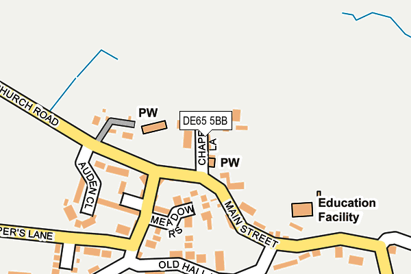 DE65 5BB map - OS OpenMap – Local (Ordnance Survey)