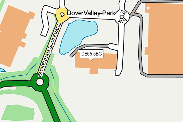 DE65 5BG map - OS OpenMap – Local (Ordnance Survey)